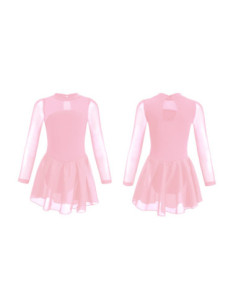 BODY BALETOWE RÓŻOWE ZE SPÓDNICZKĄ TIULOWĄ STRÓJ DO TAŃCA BALETU ROZ