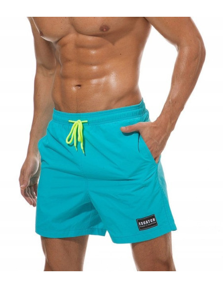 KĄPIELÓWKI MĘSKIE SZORTY SPODENKI LAZUROWE