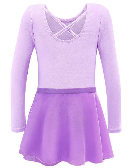 BODY BALETOWE SPÓDNICZKA STRÓJ DO TAŃCA BALETU JASNO FIOLETOWY
