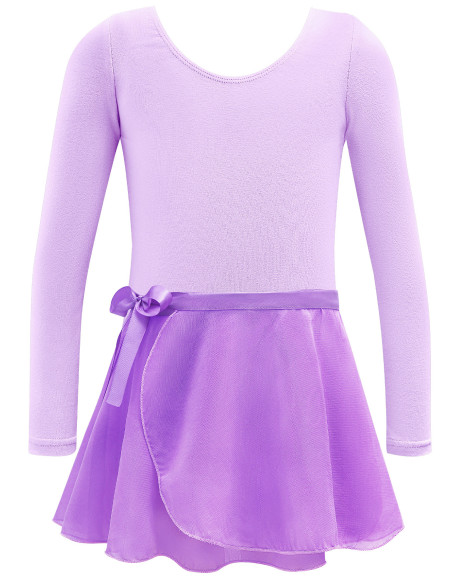 BODY BALETOWE SPÓDNICZKA STRÓJ DO TAŃCA BALETU JASNO FIOLETOWY