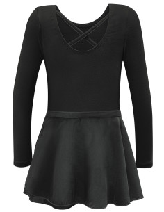 BODY BALETOWE SPÓDNICZKA STRÓJ DO TAŃCA BALETU CZARNY 2