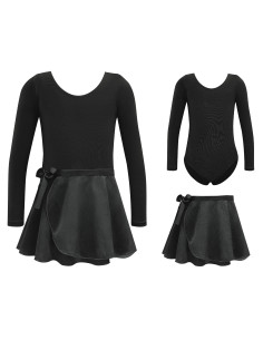 BODY BALETOWE SPÓDNICZKA STRÓJ DO TAŃCA BALETU CZARNY