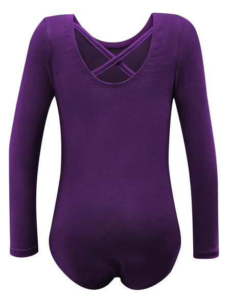 BODY BALETOWE SPÓDNICZKA STRÓJ DO TAŃCA BALETU CIEMNO FIOLETOWY