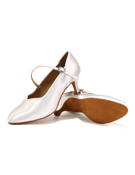 BUTY DO TAŃCA TANECZNE DO STANDARDU ŚLUBNE NA PIERWSZY TANIEC BIAŁE 6,5cm