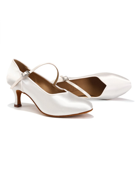 BUTY DO TAŃCA TANECZNE DO STANDARDU ŚLUBNE NA PIERWSZY TANIEC BIAŁE 6,5cm
