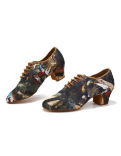 BUTY TANECZNE DO TAŃCA TRENINGOWE PRAKTISY ĆWICZKI OXFORD 4,5cm ROZMIAR 2