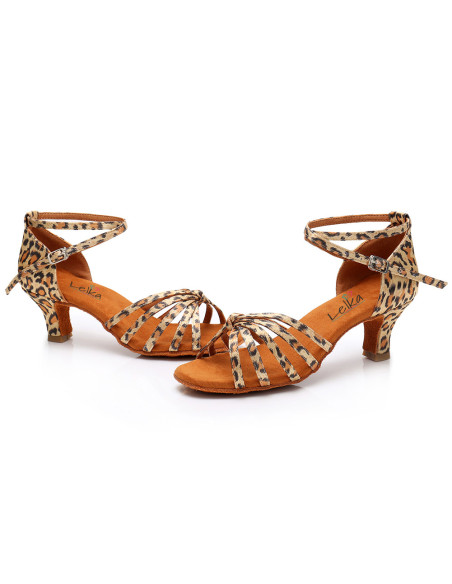 BUTY DO TAŃCA TANECZNE WYGODNE 5CM PANTERKA ANIMAL