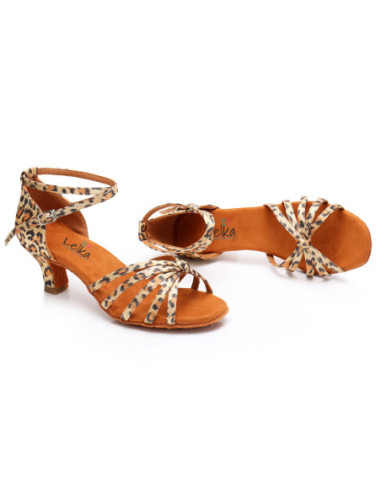 BUTY DO TAŃCA TANECZNE WYGODNE 5CM PANTERKA ANIMAL