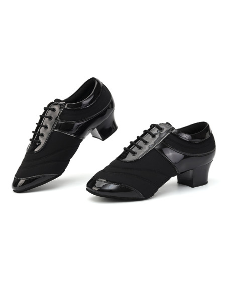 BUTY MĘSKIE DO TAŃCA TANECZNE LATINO ŁACINA WYGODNE CZARNE 4,5cm ROZMIAR