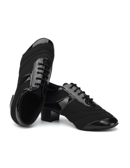 BUTY MĘSKIE DO TAŃCA TANECZNE LATINO ŁACINA WYGODNE CZARNE 4,5cm ROZMIAR