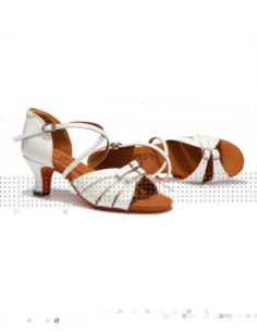 BUTY DO TAŃCA TANECZNE REGULOWANE KLAMRY ZAPINANE BIAŁE 5,5cm ROZMIAR 2