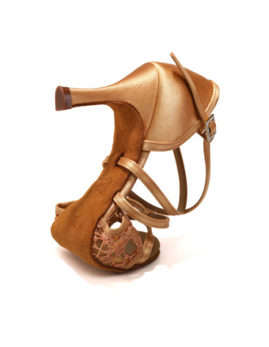 BUTY DO TAŃCA TANECZNE DAMSKIE SATYNOWE Z...