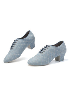 BUTY TANECZNE DO TAŃCA TRENINGOWE PRAKTISY ĆWICZKI JEANS 4,5cm ROZMIAR 2