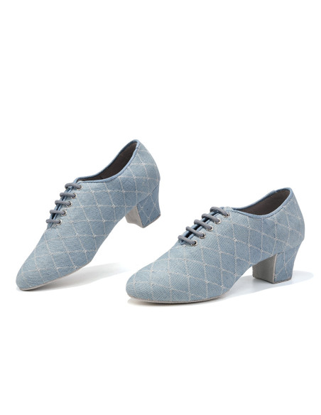 BUTY TANECZNE DO TAŃCA TRENINGOWE PRAKTISY ĆWICZKI JEANS 4,5cm ROZMIAR