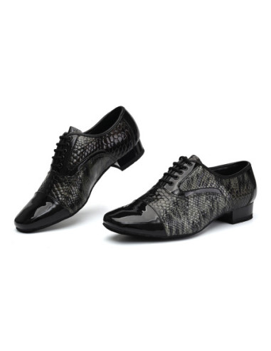 MĘSKIE SKÓRZANA BUTY DO TAŃCA TANECZNE CZARNE...