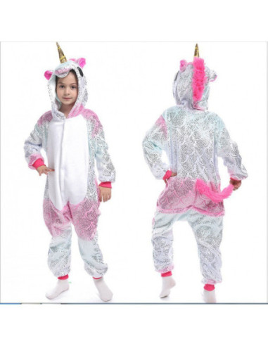 PIŻAMA ZŁOTY JEDNOROŻEC DLA DZIECI PLUSZOWY...