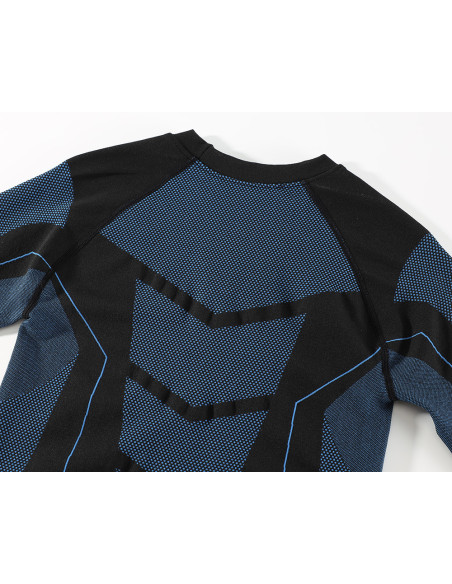 KOMPLET SPORTOWY BIELIZNA TERMOAKTYWNA MĘSKA MŁODZIEŻOWA CHŁOPIĘCA CZARNA