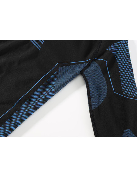 KOMPLET SPORTOWY BIELIZNA TERMOAKTYWNA MĘSKA MŁODZIEŻOWA CHŁOPIĘCA CZARNA