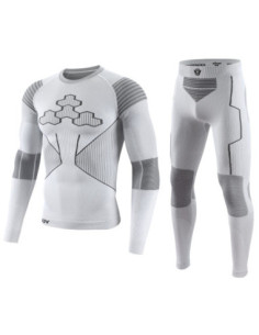 KOMPLET SPORTOWY BIELIZNA TERMOAKTYWNA MĘSKA MŁODZIEŻOWA CHŁOPIĘCA BIAŁA