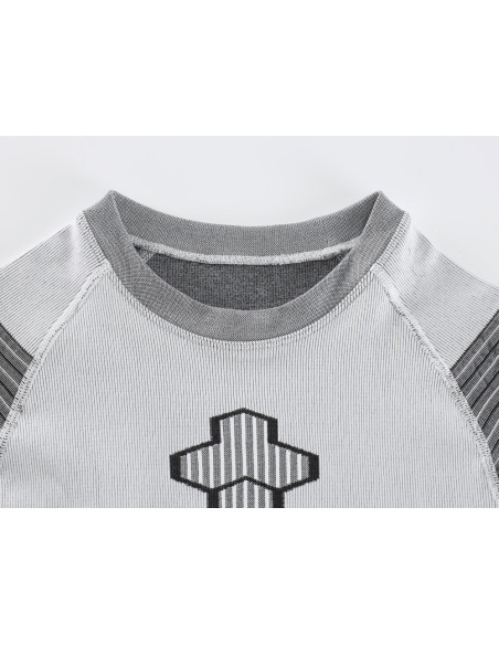 KOMPLET SPORTOWY BIELIZNA TERMOAKTYWNA MĘSKA MŁODZIEŻOWA CHŁOPIĘCA BIAŁA