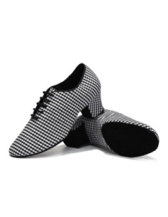 BUTY DO TAŃCA TANECZNE TRENINGOWE PRAKTISY ĆWICZKI W KRATĘ STYLOWE 5cm R.42 2