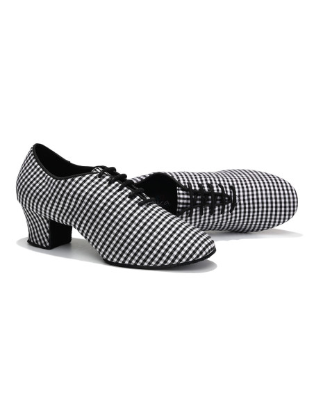 BUTY DO TAŃCA TANECZNE TRENINGOWE PRAKTISY ĆWICZKI W KRATĘ STYLOWE 5cm R.42