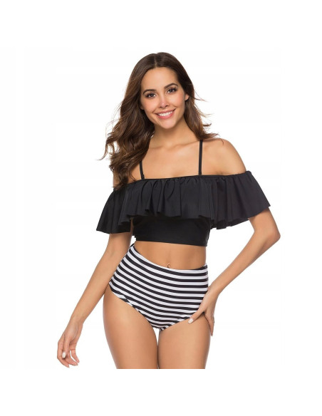 BIKINI STRÓJ KĄPIELOWY WYSOKI STAN HISZPANKA