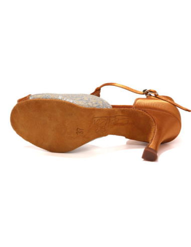 BUTY DO TAŃCA TANECZNE LATINO SALSA BRĄZOWE...