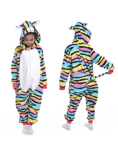 PIŻAMA KOMIBINEZON KOLOROWY KOTEK DLA DZIECI...