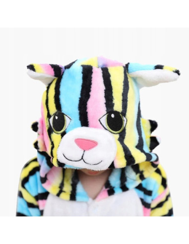 PIŻAMA KOMIBINEZON KOLOROWY KOTEK DLA DZIECI...