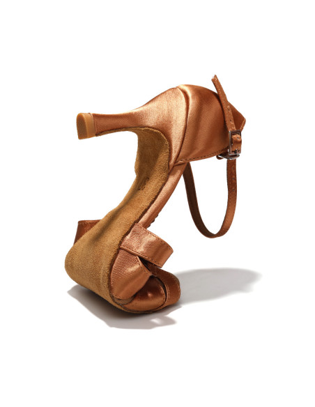 PROFESJONALNE BUTY DO TAŃCA TANECZNE DAMSKIE BRĄZOWE REGULOWANE 7,5cm