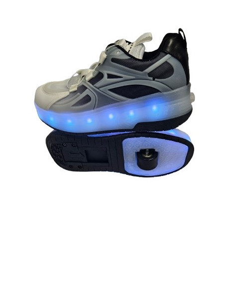 BUTOROLKI BUTY Z ROLKAMI ROLKI WROTKI SPORTOWE LED BEZ SZNUROWANIA