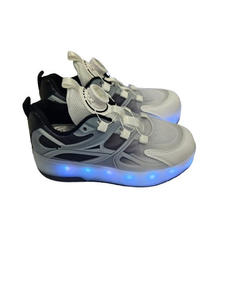 BUTOROLKI BUTY Z ROLKAMI ROLKI WROTKI SPORTOWE LED BEZ SZNUROWANIA