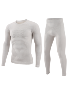 MĘSKA BIELIZNA TERMOAKTYWNA KOMPLET SPORTOWY KOSZULKA + LEGGINSY SZARA