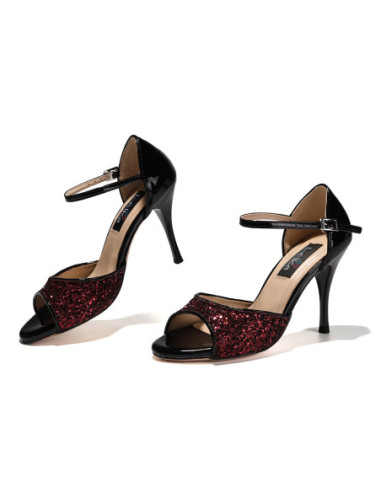 BUTY DO TAŃCA TANECZNE LAKIEROWANE BŁYSZCZĄCE...