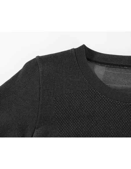 MĘSKA MŁODZIEŻOWA CHŁOPIĘCA BIELIZNA TERMOAKTYWNA KOMPLET SPORTOWY CZARNA