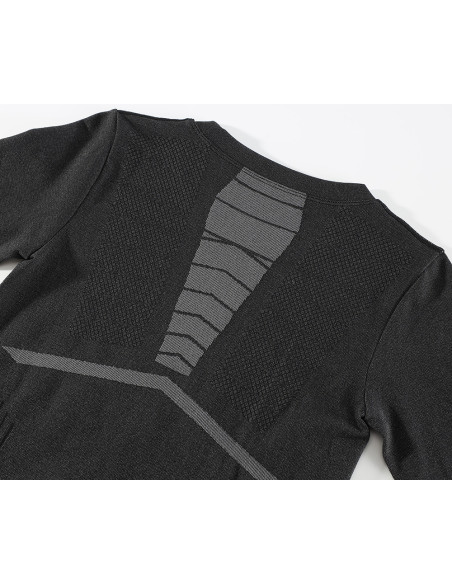 MĘSKA MŁODZIEŻOWA CHŁOPIĘCA BIELIZNA TERMOAKTYWNA KOMPLET SPORTOWY CZARNA