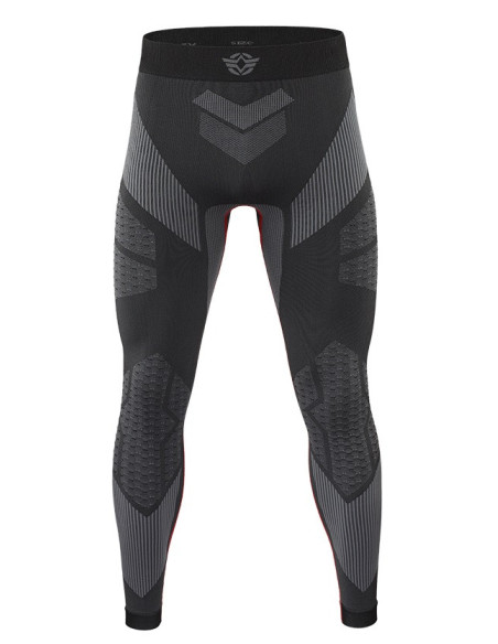 MĘSKA BIELIZNA TERMOAKTYWNA KOMPLET SPORTOWY KOSZULKA + LEGGINSY CZARNA