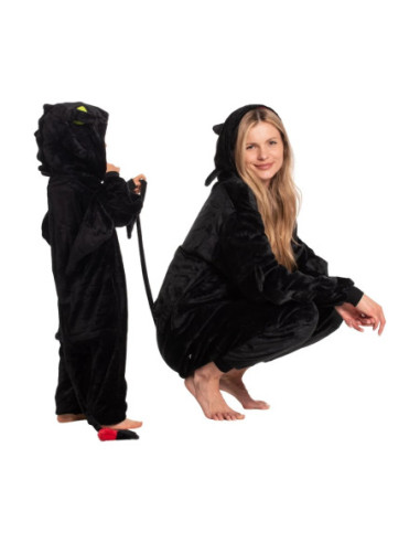 PIŻAMA DRAGON DLA DZIECI PLUSZOWY KOMBINEZON...