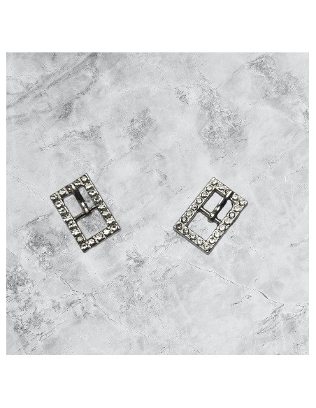 SPRZĄCZKA KLAMERKI DO BUTÓW TANECZNYCH SZYBKIE ZAPIĘCIE SREBRNA 7,5mm