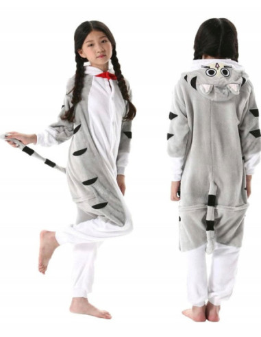 PIŻAMA KOMIBINEZON KOTEK DLA DZIECI PLUSZOWY...