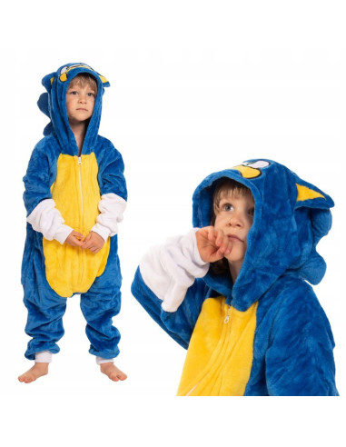 PIŻAMA DLA DZIECI KOMBINEZON SONIC PLUSZOWY...