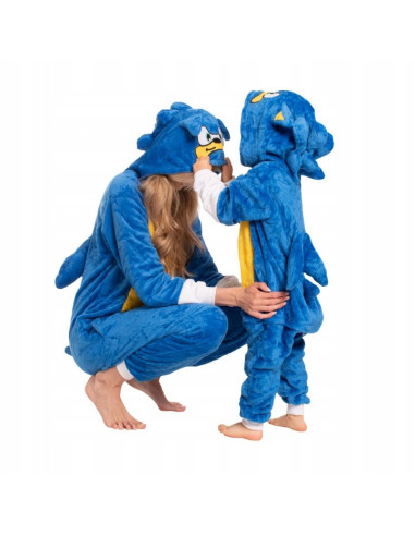 PIŻAMA DLA DZIECI KOMBINEZON SONIC PLUSZOWY...