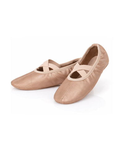 BALETKI DO TAŃCA BALETU RYTMIKA ZŁOTE SKÓRZANE