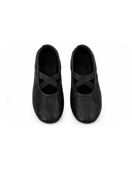 BALETKI DO TAŃCA NA BALET RYTMIKE CZARNE SKÓRZANE