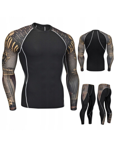 RASHGUARD LEGINSY NA TRENNING SIŁOWNIE MMA