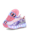 BUTY ROLKI LED BUTOROLKI ŚWIECĄCE SNEAKERSY WROTKI RÓŻOWE 2W1 ROZMIAR