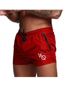 KĄPIELÓWKI MĘSKIE SZORTY SPODENKI CZERWONE VQ
