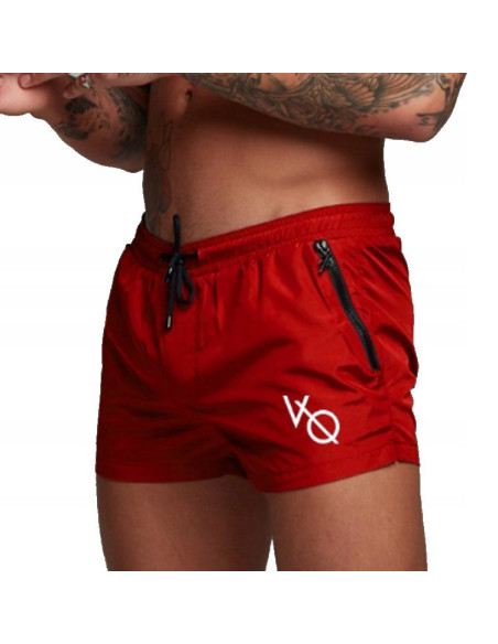 KĄPIELÓWKI MĘSKIE SZORTY SPODENKI CZERWONE VQ
