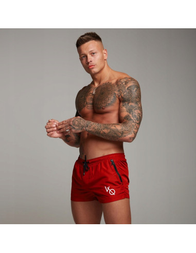 KĄPIELÓWKI MĘSKIE SZORTY SPODENKI CZERWONE VQ